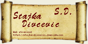 Stajka Divčević vizit kartica